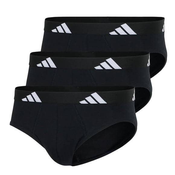 adidas Caleçons pour Hommes, Lot de 3 - Caleçons, Coton Active Flex, logo, Couleur Unie Noir m (Moyen)