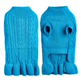 thumbnail image 1 of 2025 Turtleneck Warm Elegant Rope Pet Clothes For Large Dogs Pet Sweater Stretch Knit Pet Clothes For Small Dogs Female Ruffled Sweater Dress, 1 of 9
