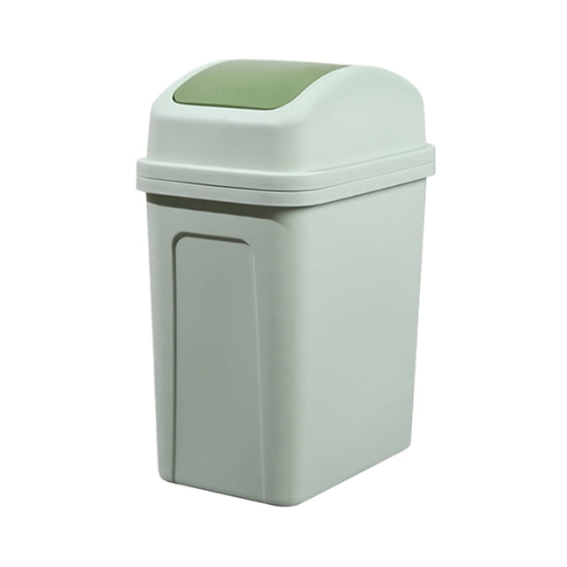(2 Pack) Large Kitchen Can with Swing Top Lid Durable Garbage for Home Living Room Waste Storage Covered Dustbin