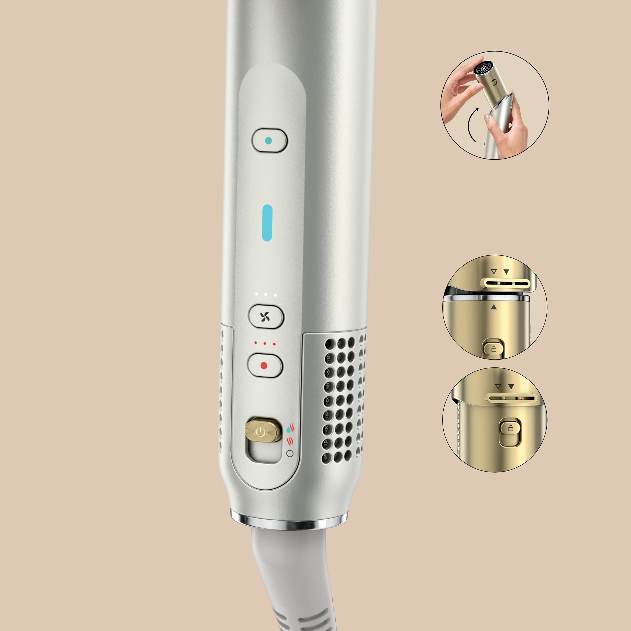 Shark Glam Hot Tool Air Styling & Drying System , Gold (Gift)