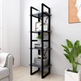 thumbnail image 1 of vidaXL 4-Tier Book Cabinet Grey 40x30x140 cm Engineered Wood, 1 of 5