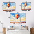 thumbnail image 4 of Designart Hot Air Balloon framed wall Art, Colorful Hot Air Ballon expressionistic , Hot Air Balloon framed wall art decor, Multi-Color Modern White Framed Wall Art, White Color Frame, 4 of 5