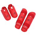 thumbnail image 3 of Strike Shin Guards Leg Protector Kick Padded Shin Kick Pads Protector Instep Karate Kicking Sparring Adults - Red, S S, 3 of 7