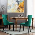 thumbnail image 4 of Costaelm Modern Tufted Velvet Dining Side Chair, Navy Blue (Set of 2), 4 of 8