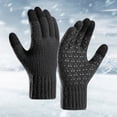 thumbnail image 1 of Gants pour Hommes Hiver en Polaire Renforcée Tricotés Laine Gants de Cyclisme Écran, 1 of 3