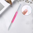 thumbnail image 2 of Dual Ended Glass Cuticle Pusher Reusable Precision Filing Etched Surface Washable Cuticle Trimmer Nail File for Nail Salons Home Women Pink, 2 of 6