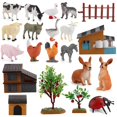 thumbnail image 4 of Ensemble de 21 Animaux de Ferme Réalistes Figurines Miniatures Jouet pour Fête Enfants, 4 of 9
