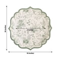 thumbnail image 3 of CUITING 25 Pack White Pink Paper Dessert Plates in Damask Floral Pattern  8” Round Disposable Salad Appetizer Plates with Scalloped Rims - 300 GSM, 3 of 11