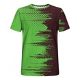 thumbnail image 5 of Qertyioot Hommes Imprimer Manches Courtes Col Rond T-shirt Casual Mode Manches Courtes Dégagement, 5 of 5