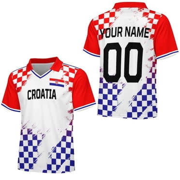 Chandail de Soccer Personnalisé Croatie 2026 Chandail avec Nom et Numéro Personnalisés pour Hommes Femmes Enfants Style National Country Chandail de Fan de Soccer