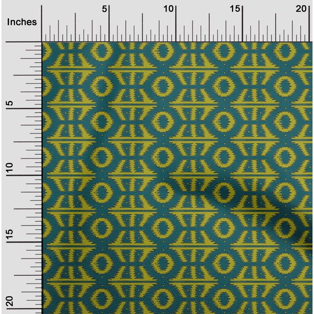 oneOone Polyester Lycra Fabric Geometric Block Print Fabric By Yard 56 Inch Wide