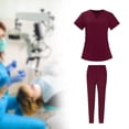 thumbnail image 4 of TISHITA Nursing Scrub Set Comfortable Breathable with Pockets Fashion Tops Pants Red M, 4 of 8