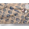 thumbnail image 2 of Soimoi Rayon Fabric Grains & Fish Food Decor Fabric Printed Yard 42 Inch Wide, 2 of 3