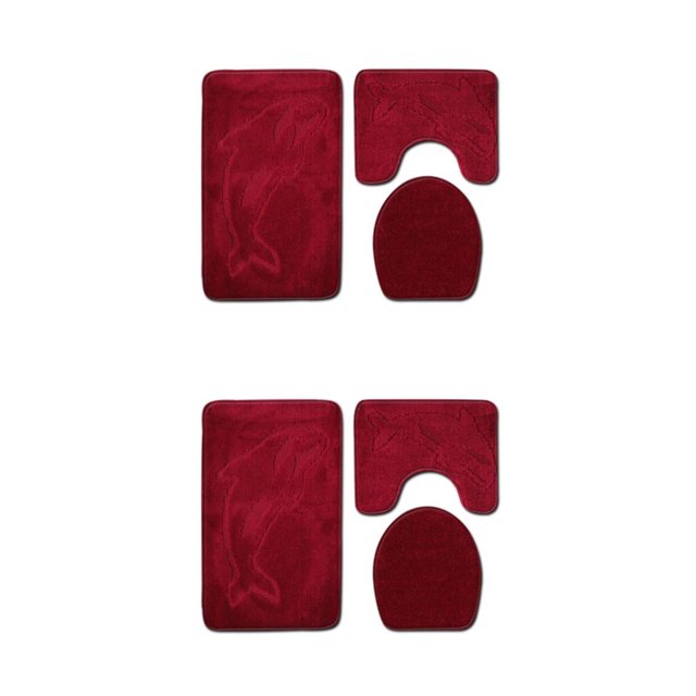Guardoinrt 3x Bathroom Mat Set Easy To Clean Waterproof Comfortable Eco-friendly Anti-slip Bathroom Rug Sets PJ210922-A012 2Set