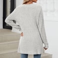 thumbnail image 4 of Yuyuzo Cardigan for Women 2025 Fall Ribbed Knit Sweater Open Front Long Sleeve Outwear with Pockets, 4 of 6