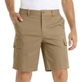 thumbnail image 1 of TIMIFIS Lightweight Cargo Shorts for Mens Elastic Waist with Button and Zipper Multi Pockets Solid Color Hiking Work Travel Golf Camping Casual Summer Comfy Shorts, 1 of 8