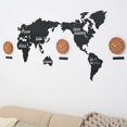thumbnail image 1 of Yhmxh Home Decor,Stickers,Wall Decor, World DIY Wall Clock Map Sticker Home Office Decor Clock Cotton F Lag, 1 of 4