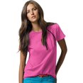 thumbnail image 1 of Hanes ComfortSoft T-Shirt à Col Rond en Jersey Coupe Décontractée pour Femmes, P, Rose Wow, 1 of 1
