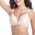 thumbnail image 3 of Bigersell Yoga Bras for Women V-Neck Wire-Free Bra Support Women Womens Bras Comfortable Training Bra Style R-11 Basic Bra Strap Nylon Full-Coverage Bra Feature Everyday Bras Underwear Beige XXL, 3 of 3