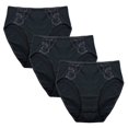 thumbnail image 1 of FEM intimates Culottes Échancrées en Coton Spandex avec Insert en Dentelle - Lot de 3, 1 of 1