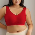 thumbnail image 2 of Plebaso Women's Wireless T Shirt Bras Seamless Full Coverage Bralettes Ladies Wide Strap Everyday Bras, 2 of 7
