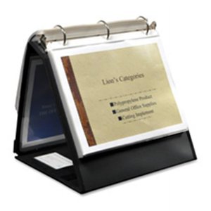 Lion Office Products LIO40008BK Binder Easel de bague... .75in. Cap horizontal 11 po x 8 po 50 po noir