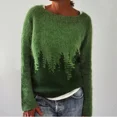 thumbnail image 2 of MesaSe Chandail à Imprimé Fair Isle pour Femmes, Style Vintage Aztèque, Imprimé Paysage de Montagne, Col Rond, Tricoté, 2 of 3