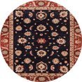thumbnail image 1 of Ahgly Company Indoor Round Abstract Rust Pink Oriental Area Rugs, 3' Round, 1 of 6