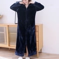 thumbnail image 1 of LSLJS Robe de Mode pour Femmes Peignoir Allongé Garde au Chaud Col à Revers Même Style pour Hommes et Femmes Manches Longues, Peignoirs Cadeaux pour Femmes, 1 of 4