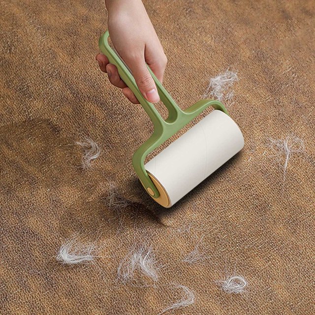 LSLJS Dispositif Portable Réutilisable pour Coller les Cheveux sur Vêtements, Rouleau de Papier Déchirable, Dispositif pour Coller les Poils d'Animaux sur Vêtements, Papier Autocollant pour Brosse