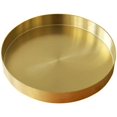 thumbnail image 4 of 2Pcs Round Gold Tray,Metal Decorative Tray Makeup Tray Organizer for Vanity,Matte Brass Finish, 4.9 Inch & 7.9 Inch, 4 of 4