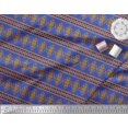 thumbnail image 2 of Soimoi Blue Georgette Viscose Fabric Aztec Geometric Printed Craft Fabric by the Yard 42 Inch Wide, 2 of 3