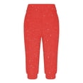 thumbnail image 4 of tarylea Womens Capri Pants Stretchy Drawstring Low Rise Jogger Pants Soft Comfy Lounge Cropped Yoga Pants with Pockets, 4 of 4