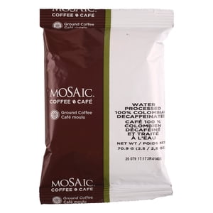Mosaic Decafinated Café colombien moyen, 100 Pourcentage, 2.5oz | 2,5 Z/unité, 64 Unités/cas