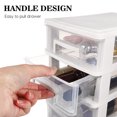 thumbnail image 2 of Shisuyan Multifunctional Five-layer Desktop Storage Cabinet Plastic Drawer Type Closet Portable Storage Case Organizer Sundries Holder (White and Transparent), 2 of 8