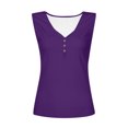 thumbnail image 4 of Timegard Womens Tank Tops Summer Ribbed V Neck Button Sleeveless Slim Basic Tee Casual Going out Tops, 4 of 5