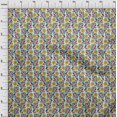thumbnail image 3 of oneOone Cotton Cambric Fabric Leaves & Floral Block Printed Craft Fabric BTY 56 Inch Wide, 3 of 5