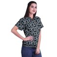 thumbnail image 3 of Moomaya Chemise à Manches Mi-Longues Imprimée pour Femmes, Col Boutonné, Haut Décontracté, 3 of 5