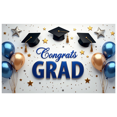 thumbnail image 1 of Graduation Party Supplies Congrats Grad Banner Backdrop Background with Balloons and Confetti Decorations for Graduation Ceremony Celebration Classroom Event, 1 of 4