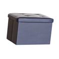 thumbnail image 4 of Siruishop Folding Storage Ottoman Bench Bars Books Blankets Shoes Store Footrest Stool Blue, 4 of 8