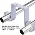 thumbnail image 4 of 2 Ceiling bracket White bracket Double curtain rod bracket Aluminum curtain rod bracket, 4 of 5