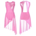 thumbnail image 1 of XUNZOO Robe de Danse Lyrique pour Filles Costume de Danse Ballet Jazz Latin Performance Camisole à Sequins Rose 12, 1 of 6