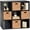 Black, variant on Best Choice Products 9-Cube Storage Organizer 11in Shelf Opening Bookcase Display Shelf Customizable w/ 3 Removable Back Panels - White