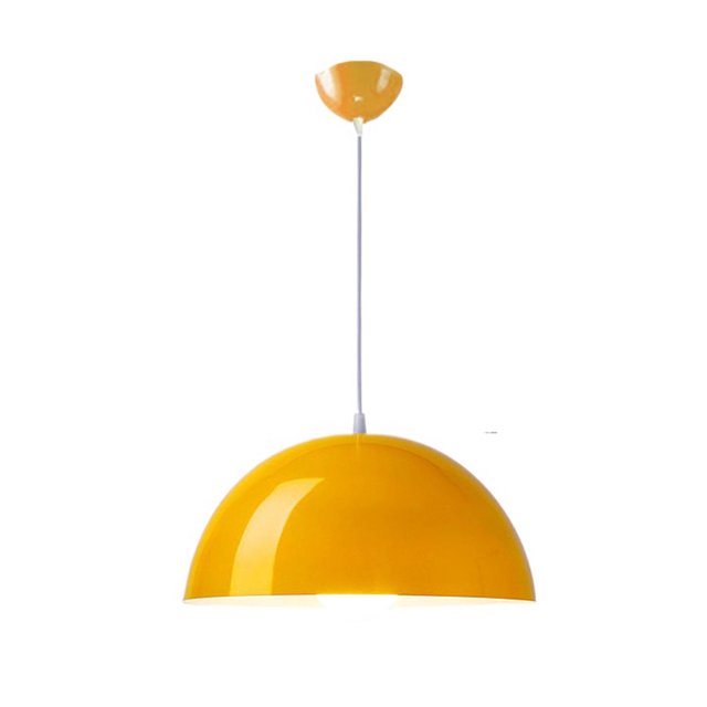 Glossy Dome Colorful Pendant Light Fixture, Minimalism Semicircle Metal Aluminum Pendant Lamp, Retro Ceiling Pendant Light, Pendant Lighting for Kitchen Island Dining Room Table