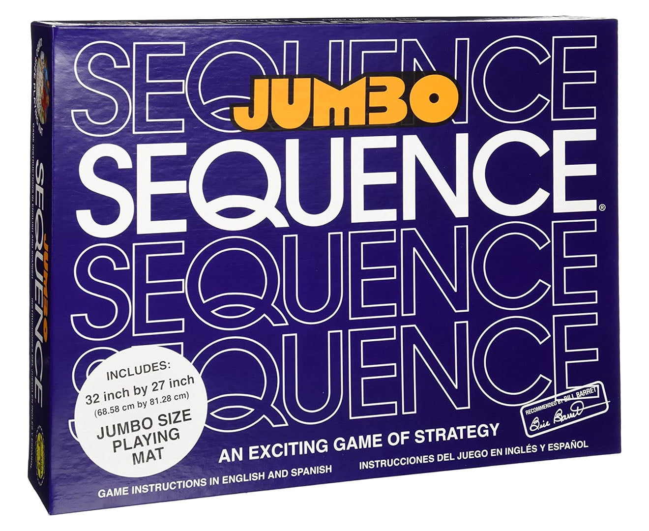 Sequence Jumbo Sequence Family Board Game - Strategy & Luck Fun for All Ages, Extra Large Mat, 2-12 Players, Ages 7+