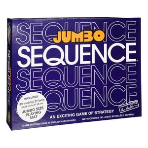 Sequence Jumbo Sequence Family Board Game - Strategy & Luck Fun for All Ages, Extra Large Mat, 2-12 Players, Ages 7+