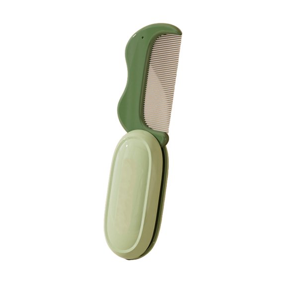 SDNall Peigne Portable Pliable pour Animaux de Compagnie pour Chats et Chiens Dents en Acier Inoxydable Pliable Petit Peigne Facial