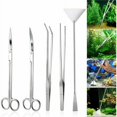 thumbnail image 2 of Scissors, Tweezers for Aquatic Plants, Fish Tank Starter Set Stainless Steel Aquarium Tool Kit, 2 of 6