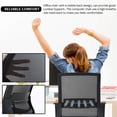 thumbnail image 4 of BestOffice Swivel Rolling Computer Chair, Executive Task Mesh Chair with Lumbar Support, Adjustable Stool Design, Black, 4 of 7