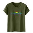 thumbnail image 3 of RKSTN T-Shirts Fierté Femmes T-Shirts Graphiques Arcs-en-Ciel T-Shirts LGBT T-Shirts Décontractés Col Rond Manches Courtes Hauts, 3 of 3